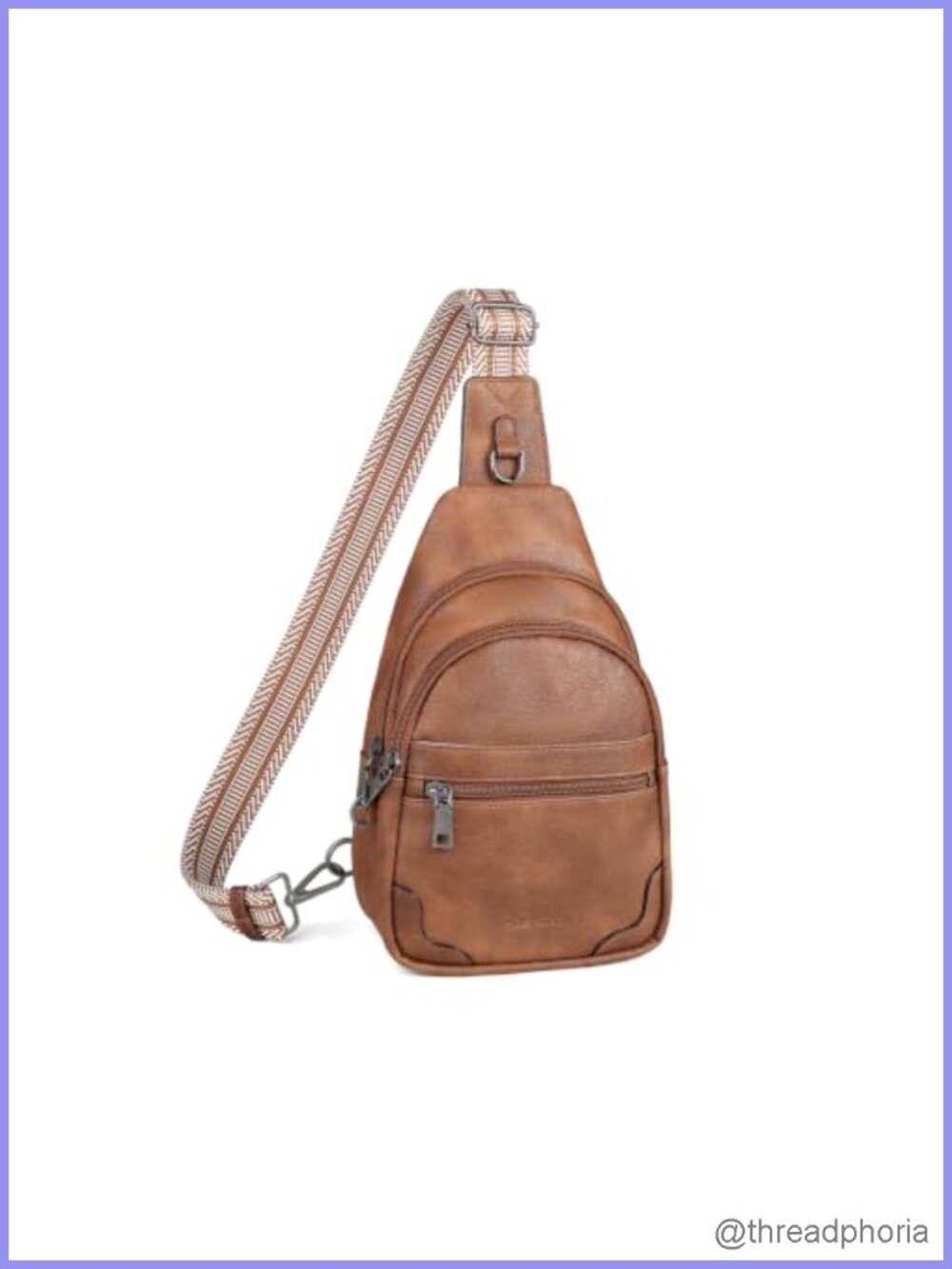 Anti Theft Sling Bag for Women RFID Blocking Crossbody PU Leather 7L